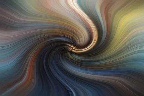 Abstract image composed of colored lines that create spirals Stock Photos