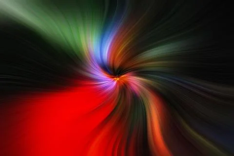 Abstract image composed of colored lines that create spirals Stock Photos