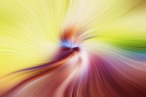 Abstract image composed of colored lines that create spirals Foto stock