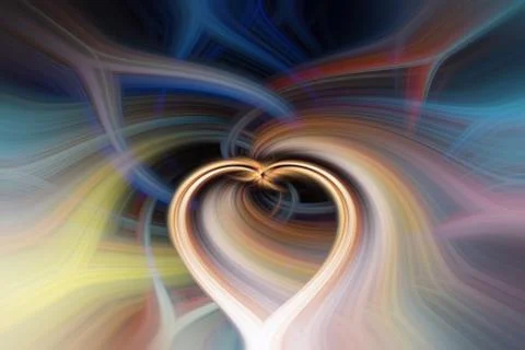 Abstract image composed of colored lines that create spirals Stock Photos