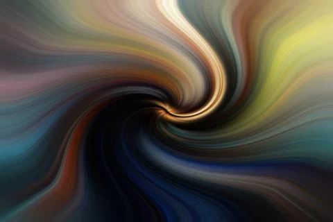 Abstract image composed of colored lines that create spirals Stock Photos