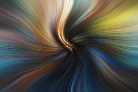 Abstract image composed of colored lines that create spirals Stock Photos