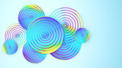 Abstract image comprising circle and line art.t,colour flow of waves,Abstract Illustrazione stock