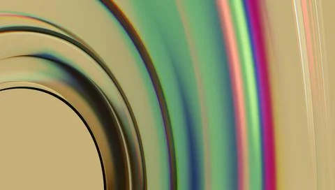 Abstract image of concentric circles creating a tunnel effect with rainbow... Stock Photos