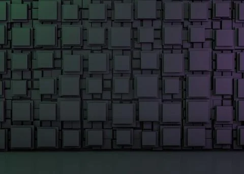 Abstract image of cubes background. 3D Stock Illustration