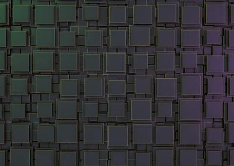 Abstract image of cubes background. 3D Stock Illustration
