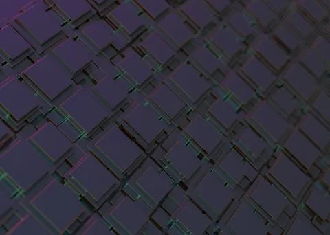 Abstract image of cubes background. 3D Illustrazione stock