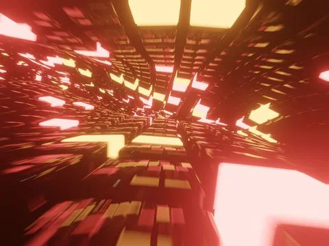 Abstract image of cubes background. 3d rendering. Stock Illustration