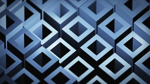Abstract image of cubes background in blue toned Stock Illustration
