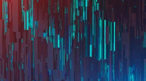 Abstract image of cubes background in blue toned Illustrazione stock