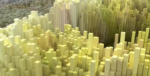 Abstract image of cubes background in green toned, 3D Ilustración de archivo