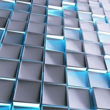 Abstract image of cubes background in white toned. Stock Illustration