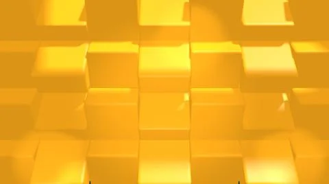 Abstract image of cubes background in yellow toned Stock Illustration