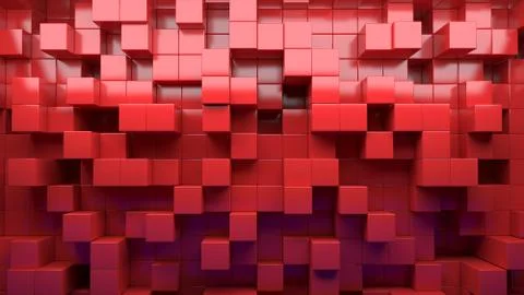 Abstract image of cubes pattern background with perspective Stock Illustration