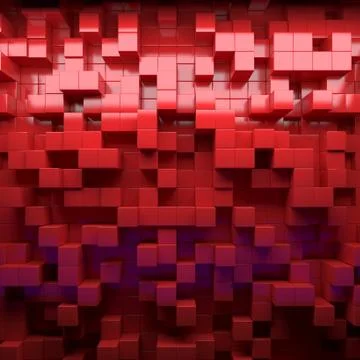 Abstract image of cubes pattern background with perspective Stock Illustration