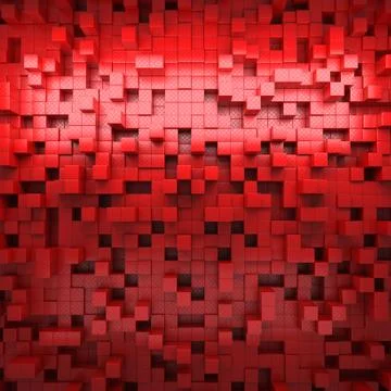 Abstract image of cubes pattern background with perspective Stock Illustration