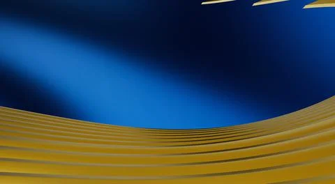 Abstract image with curved elements in golden colors イラスト素材