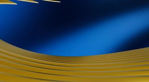 Abstract image with curved elements in golden colors 스톡 일러스트