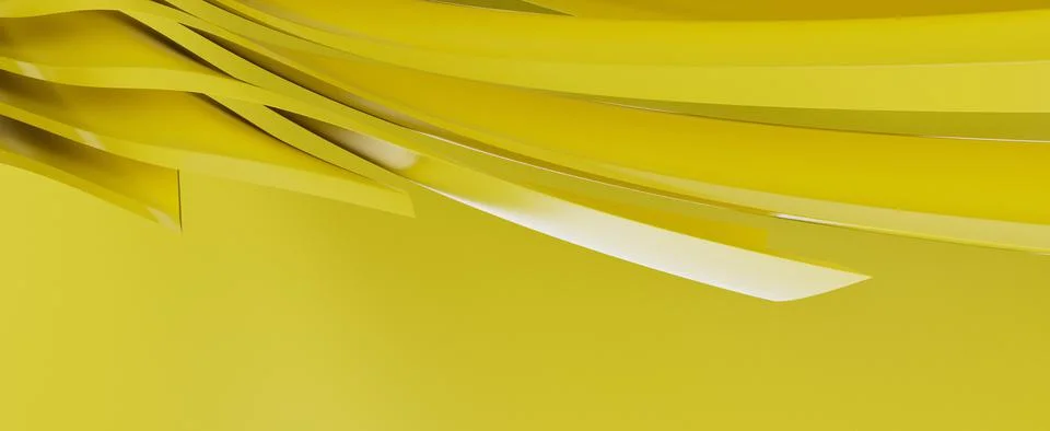 Abstract image with curved elements in golden colors Illustrazione stock