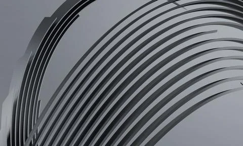 Abstract image with curved elements Illustrazione stock