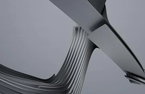 Abstract image with curved elements Illustrazione stock