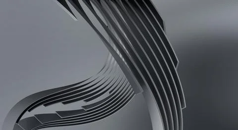 Abstract image with curved elements Illustrazione stock