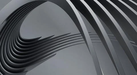 Abstract image with curved elements Stockillustratie