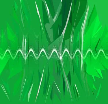 Abstract image with different shapes and  elements in green color. Stock Photos