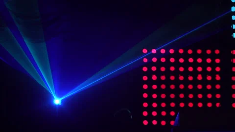 Abstract image of disco lights. Lighting effects in a nightclub. A laser beam of Stock Footage 236681807