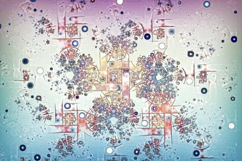 Abstract image of dots and lines on a light background. Abstract pattern i... Stock Photos