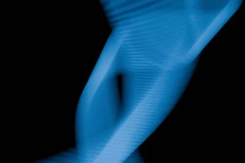 Abstract image with a dynamic, blurred blue light form twisting and spirali.. Stock Illustration