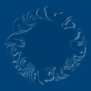 An abstract image of the elements arranged in a circle for the design. 3d. Stock Illustration