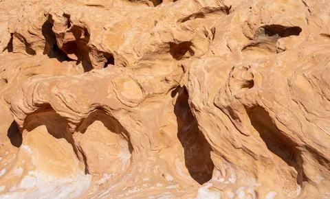 Abstract image of eroded sandstone in the desert Stock Photos