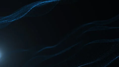Abstract image featuring blue wave lines on a dark background, creating a sleek Video stock 280530720