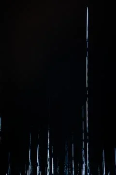 An abstract image featuring a digital glitch effect with horizontal Stock Photos