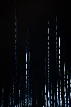 An abstract image featuring a digital glitch effect with horizontal Stock Photos