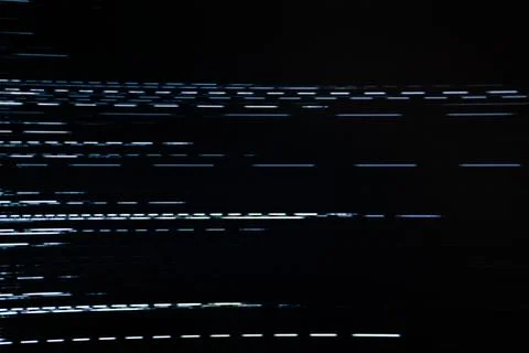 An abstract image featuring a digital glitch effect with horizontal Stock Photos