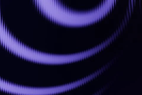 Abstract image featuring glowing lavender sawtooth-edged concentric waves o.. Illustrazione stock