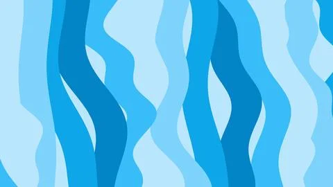 Abstract image featuring vertical wavy bands in varying shades of blue and li Illustrazione stock