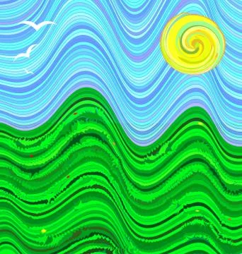 Abstract image of field Stock Illustration