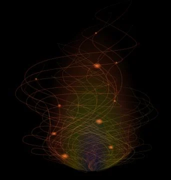 Abstract image of fire in the dark Stock Illustration