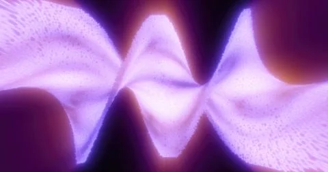 Abstract image of a fluid wave pattern in shades of purple with a glowing, .. Stock Illustration