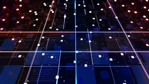 Abstract image of future data technology concept.,Digital data transmission,3 Illustrazione stock