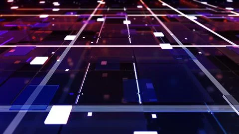 Abstract image of future data technology concept.,Digital data transmission,d Illustrazione stock