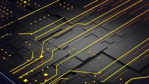 Abstract image of future data technology concept.,Digital data transmission.. Stock Illustration