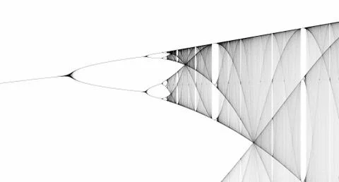 Abstract image of generated black lines on white background for use as deskto Foto stock