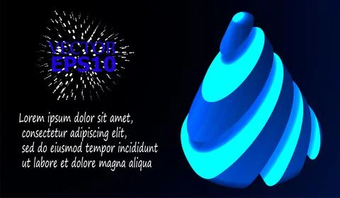 Abstract image of a geometric cut shape. Vector illustration Stock Illustration