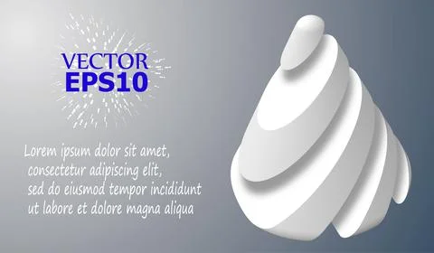 Abstract image of a geometric cut shape. Vector illustration Stock Illustration