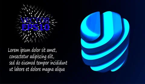 Abstract image of a geometric cut shape. Vector illustration Stock Illustration