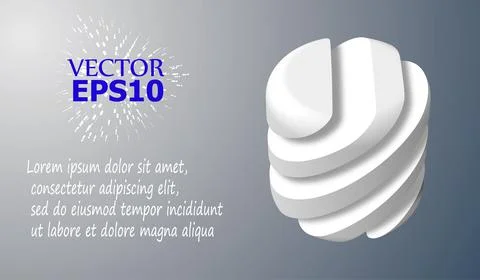 Abstract image of a geometric cut shape. Vector illustration Stock Illustration